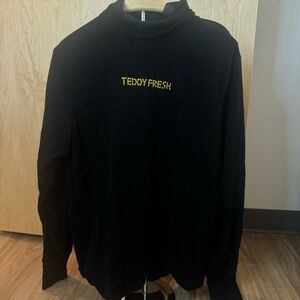 Teddy Fresh Black Hoodie with Yellow Logo